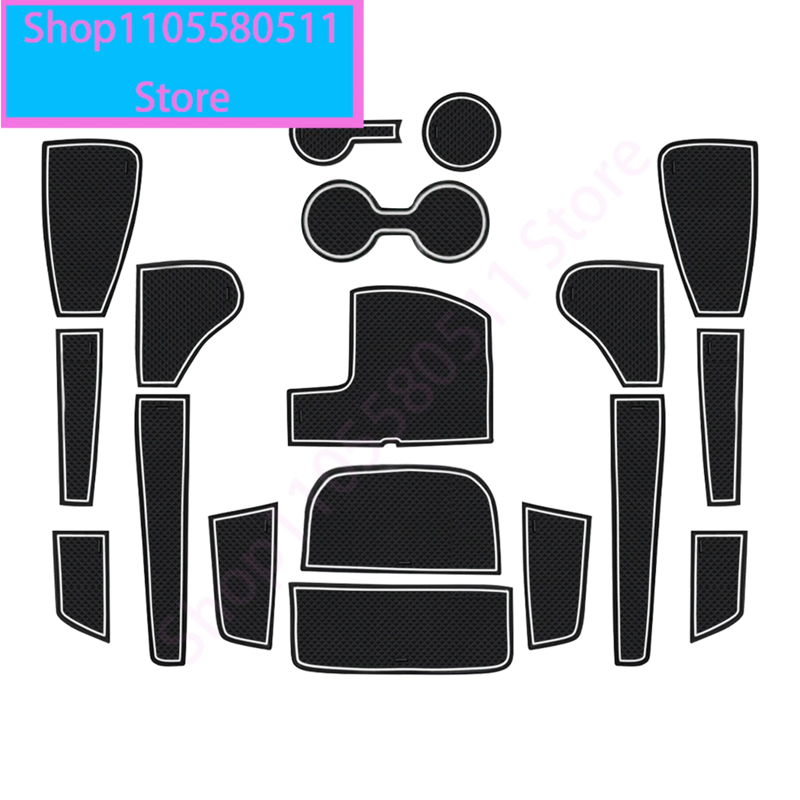 For Kia Seltos 2021-2024 / Kia Celtos 2020-2024 Car Door Groove Mat Anti-slip Slot Pads Auto For Kia Seltos Accessories 2024