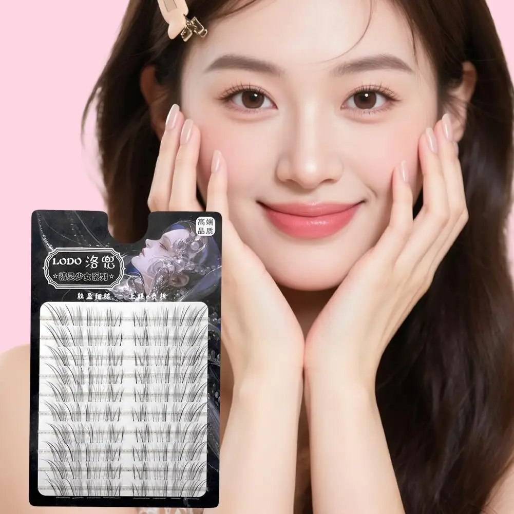 Black Soft False Eyelashes Clear And Cool Feeling Natural Simulation Lashes Lashes Tool Women Manga Cluster Extension Singl Q8I9