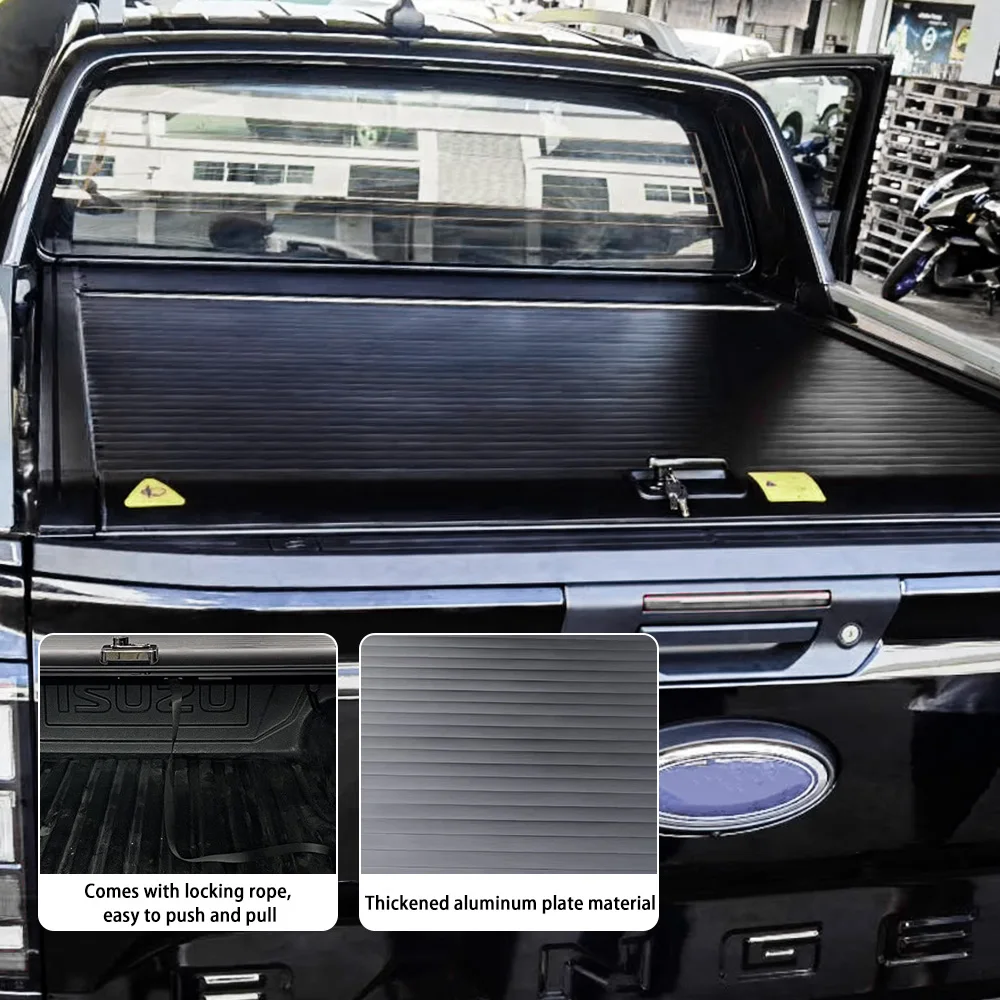 

High quality aluminum alloy retractable cover waterproof rolling shutter top cover suitable for Ford Ranger cars