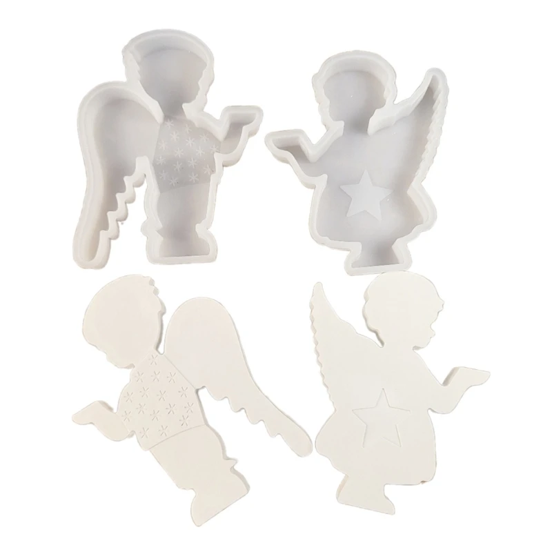 

1Pair Holder Mold Angel Silicone Mold Candlestick Decorations Mould