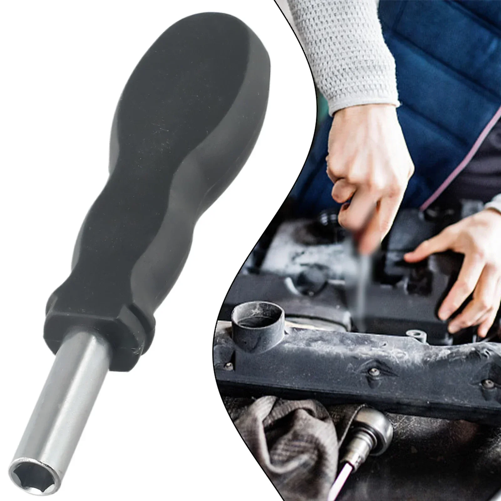 Alloy Steel Screwdrivers Handle Soft Grip Rubber Hexagonal Screwdriver Bit Extension Handle Tools 126mm Portable New