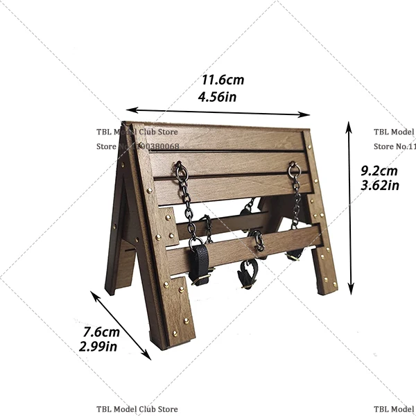 In Stock 1/12 Scale Miniature Triangle Wooden Horse Sex Binding Photography Scene Props For 6inch Soldier Action Figure Doll