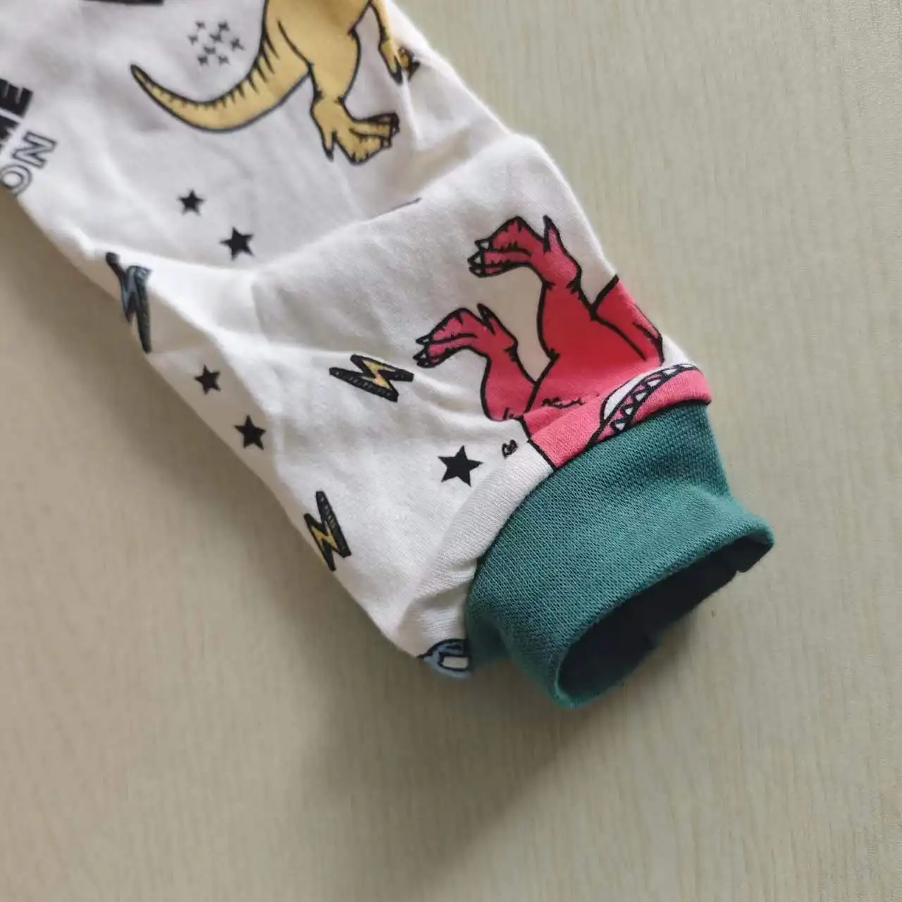 Ensembles de pyjama à manches longues pour enfants, t-shirt mignon, pantalon en Y, vêtements de couchage pour bébé, motif de dinosaure, tout-petit, nouveau