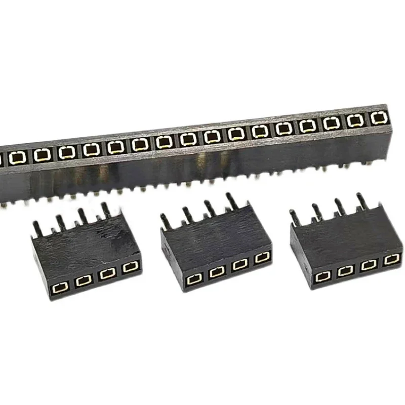 

20pcs 2.54mm Pitch Single Row 1X3/4/5/6/12/20P 40Pin PH6.8mm Square Terminal Socket Gold Rohs Female Pin Header Connector