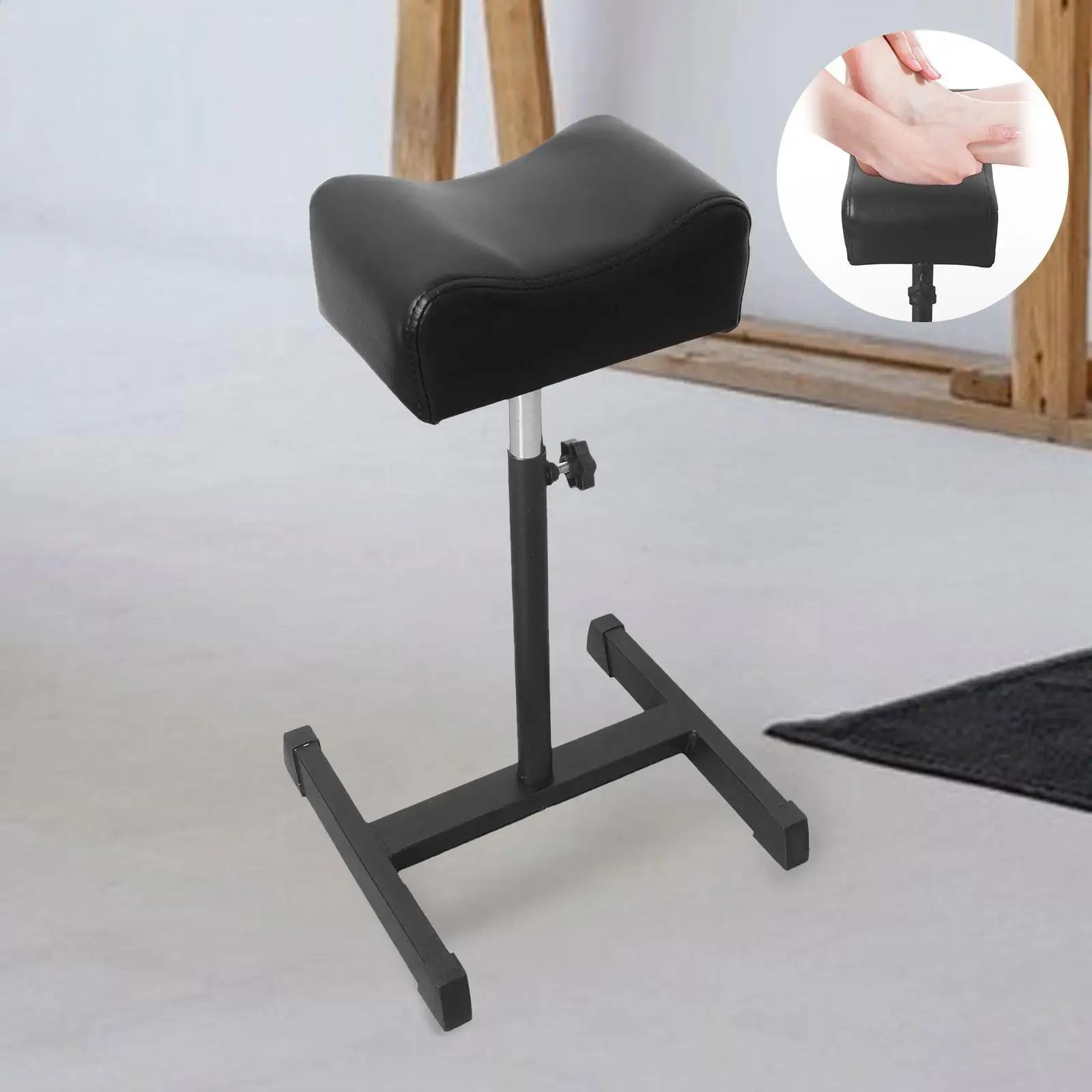 Pedicure Manicure Footrest Non Slip Leg Rest Pedicure Stool Adjustable Height