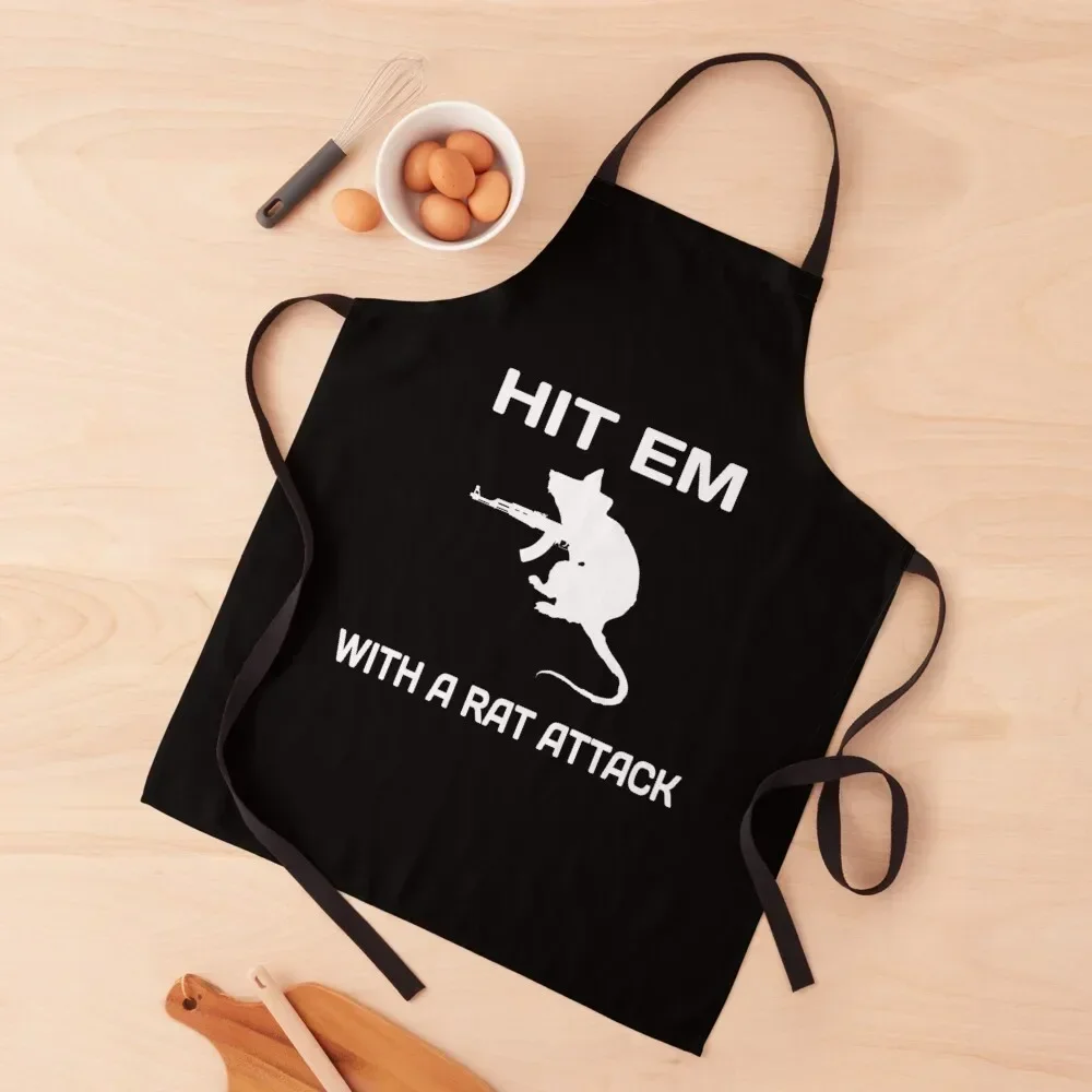 Escape From Tarkov - HIT EM WITH A RAT ATTACK Apron Barista Utensils For Kitchen Apron