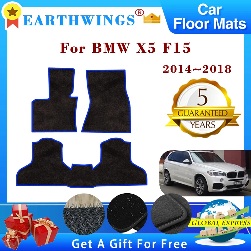 For BMW X5 F15 2014 2015 2016 2017 2018 Car Floor Mats Rugs Panel Anti-slip Footpads Carpets Cover Cape Foot Pads Accessories