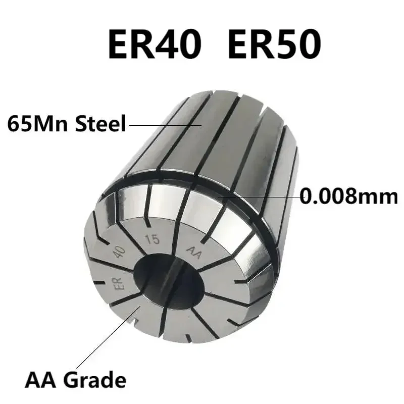 

ER40 ER50 Spring Collect Chuck Clamp 4 6 8 10 12 14 16 18 20mm Spring Collet Set High Precision AA 0.008mm ER Collect