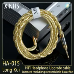 XINHS HA015 Litz HiFi Audio Cable Monocrystalline Copper Palladium-Plated 0.78mm 2PIN Headphone Upgrade Cable For  for NX8