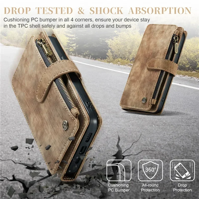 الفاخرة الحبل محفظة جلدية بطاقة جراب هاتف آيفون 17 الهواء 16E 16 برو ماكس 15 زائد 14 12 13 11 XS XR X البريدي الوجه حامل غطاء #6