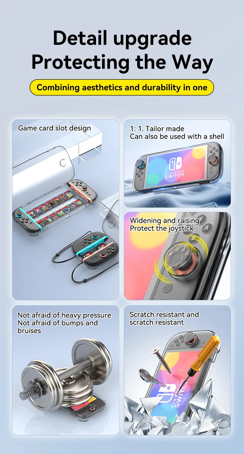 คริสตัลเชลล์สําหรับ Nintendo SWITCH 2 คอนโซลกล่องเก็บสําหรับ Joy-CON เกมช่องใส่การ์ดป้องกันกรณีอุปกรณ์เสริมเกม