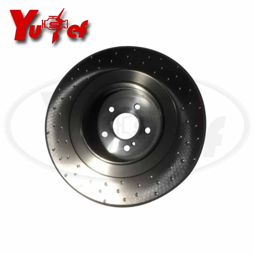 Pair Rear Brake Rotor Disc For Mercedes-Benz AMG S63 S65 CL63 CL65 W221 OEM 2214230812 A2214230812