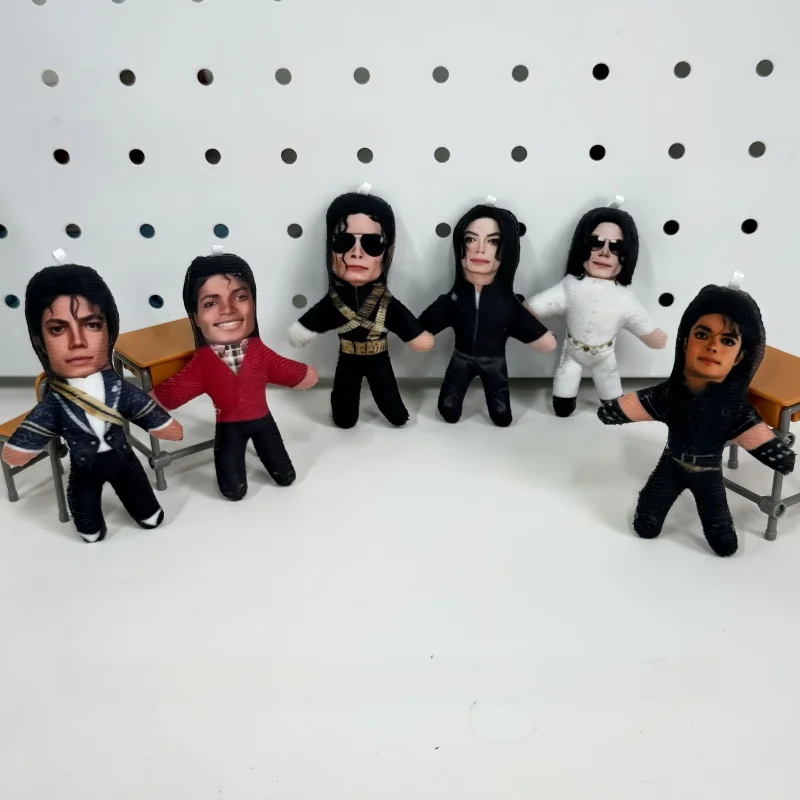 Brand New 6 Styles 10cm Michael Jackson Role Play Prop Doll Plush Toy, Room Decoration, Abstract Style Gift for Fans