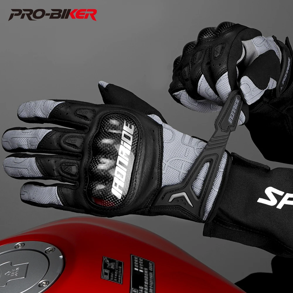 

Motorcycle Gloves Touch Screen Summer Outdoor Moto Riding Gloves Motorbike Full Finger Protective Gloves Breathable Non-slip