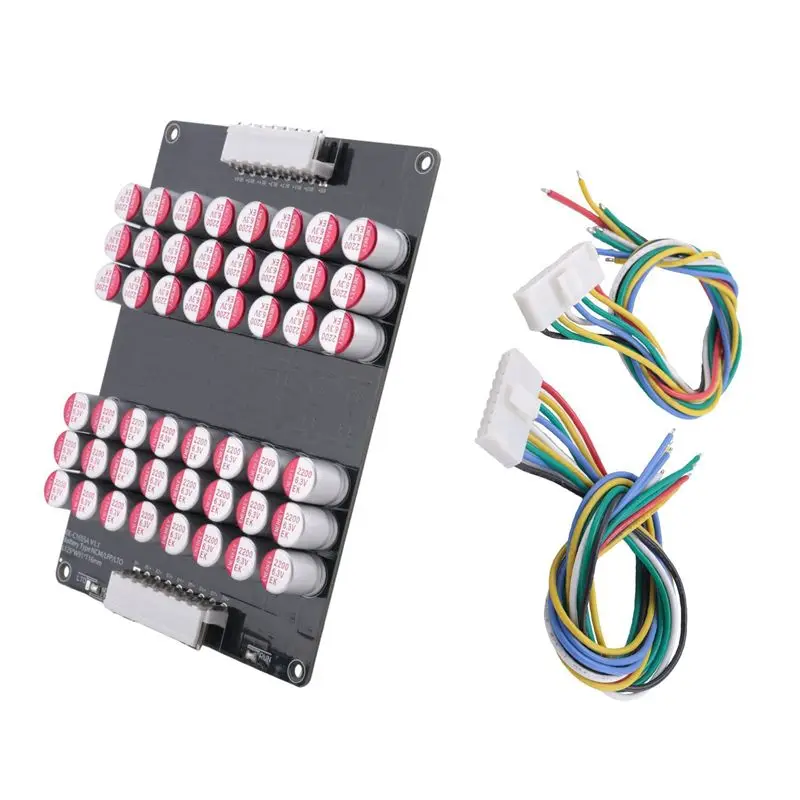 

Стабильный активный балансир-эквалайзер для литиевых аккумуляторов LiFePO4/LTO 2X 16S 5A, конденсаторный, 48В/60В 16S