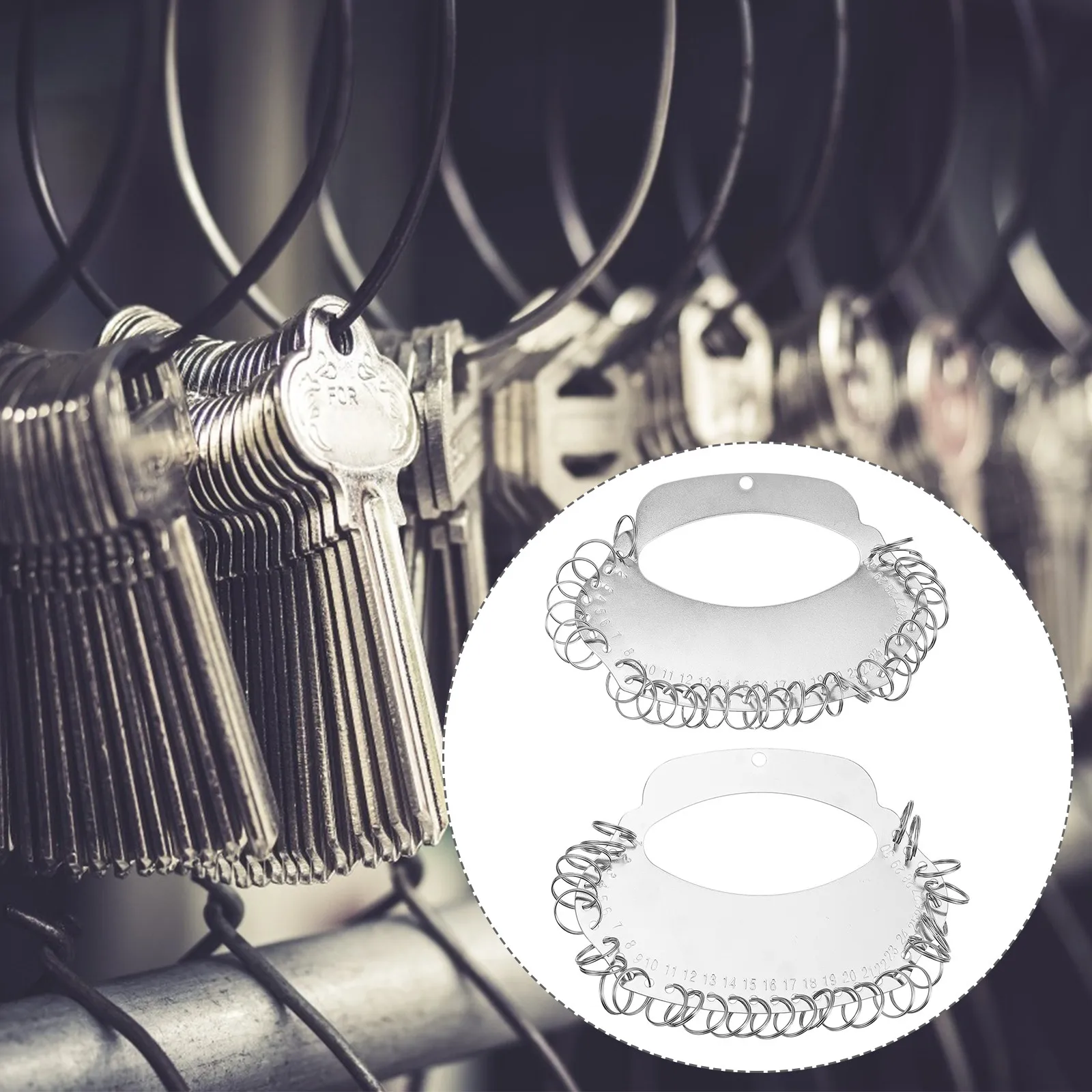 

2Pcs Stainless Steel Key Holder Key Organizer with Numbered Identification Slots Porous Cluster Design for Office