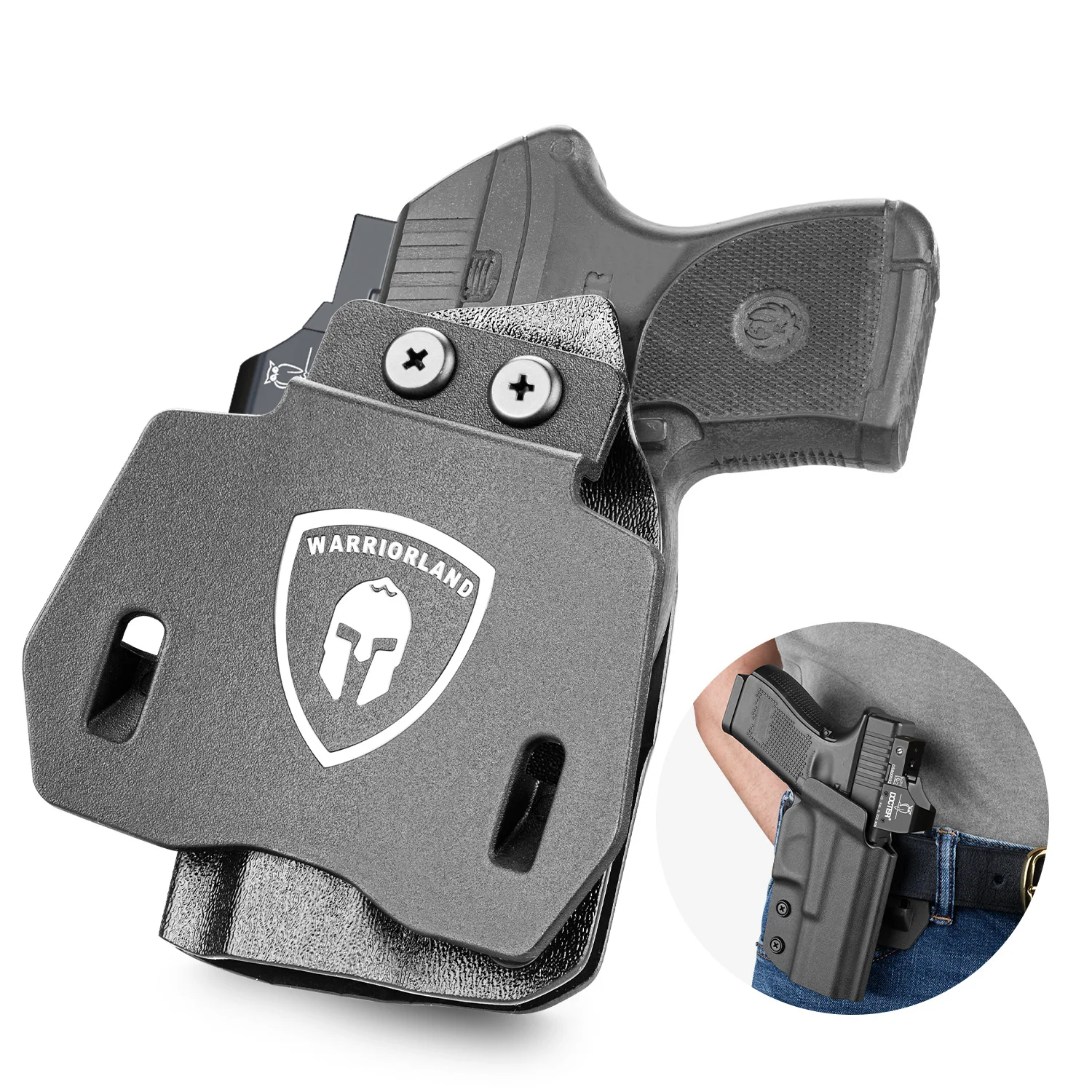 Imagem -02 - Warriorland Owb Coldre Óptica Cut Fit Foguete Lcp Max Pistola Cós Exterior Open Carry 1.75 Paddle