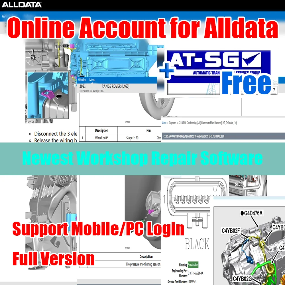 Whole Data for Alldata EU Auto Data  Wiring Diagrams Online Account All Repair Software Update Online Workshop Auto Parts Deluxe