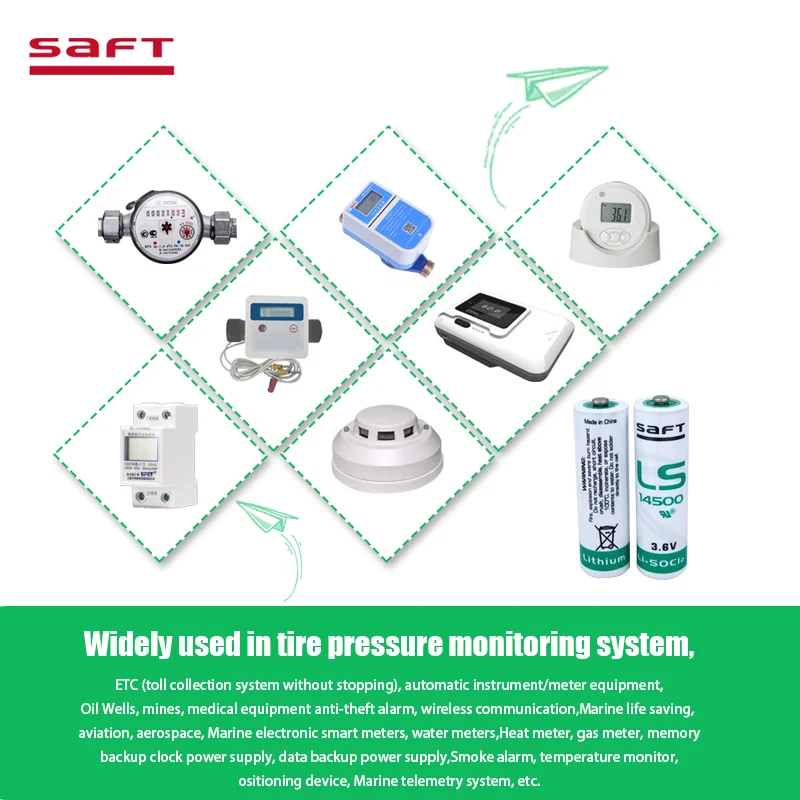 SAFT AA Lithium Battery LS14500 3.6V 2600mAH PLC Industrial Control Servo Absolute Value Encoder Patrol Unit 5