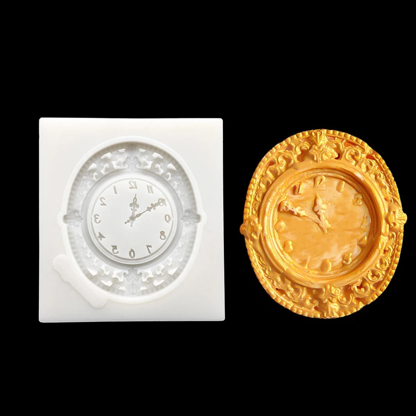 Clock Silicone Sugarcraft Mold Fondant Cake Decorating Tools Cupcake Chocolate Baking Molds