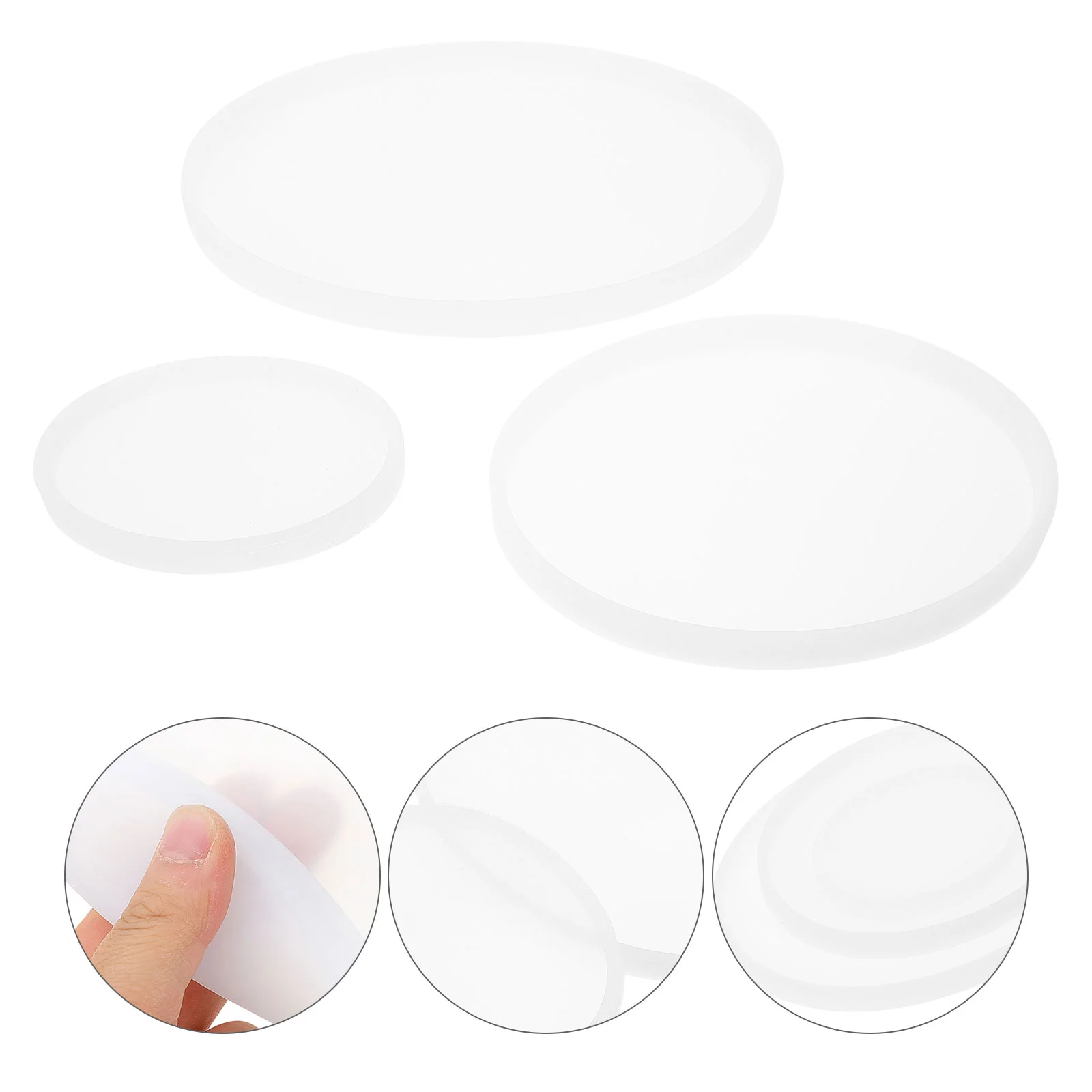 3 pçs cristais para artesanato molde de mesa decoração para casa decorações diy sílica gel branco adorno de mesa fazendo acessório epóxi homem