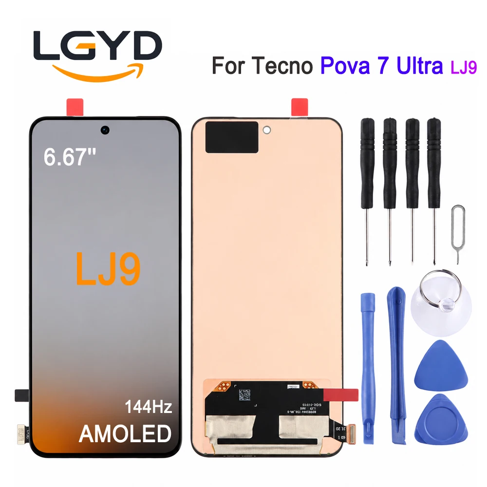 Ecran-amoled-667-pouces-144-hz-pour-tecno-pova-7-ultra-5g-lj9-piece-de-rechange-pour-reparation-d'ecran-tactile