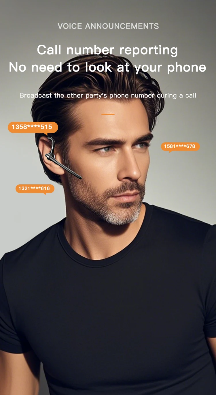 New Released Wireless Headset, HD Radio, Active Noise Reduction, Suitable for Business and Sports - view 6
