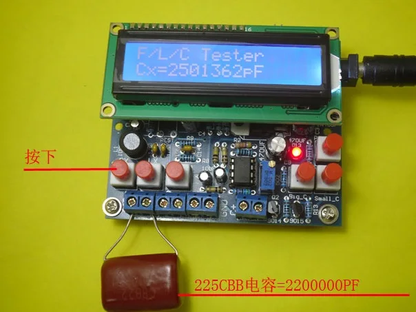 DIY Kit LCD Digital Secohmmeter Frequency Capacitance Inductance Meter Cymometer CF Inductor Capacitor Tester Permittimeter NEW