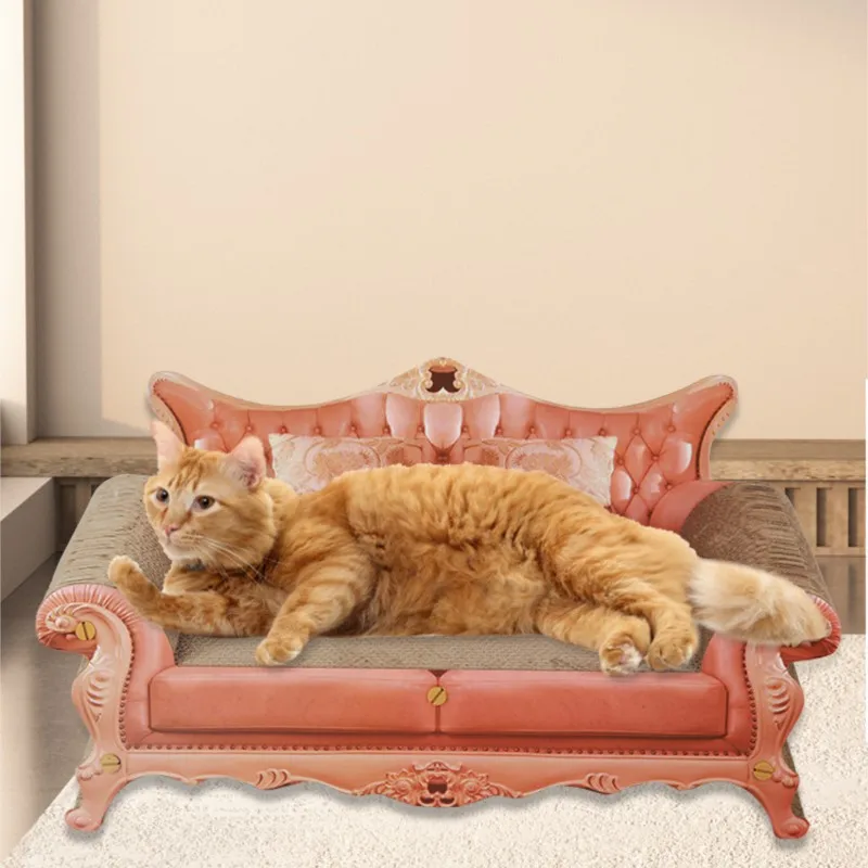 Quality Models Creative Cat Sofa Noblewoman Chair Scratching Toys Replaceable Corrugated Paper Scratching Board Toys Bed Cats