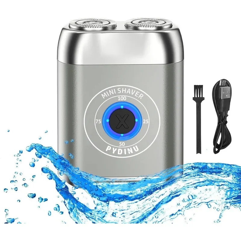 

Мини-электробритва, новая модернизированная карманная электробритва с двумя головками 2025, портативный триммер для бороды для путешествий, USB-порт для зарядки