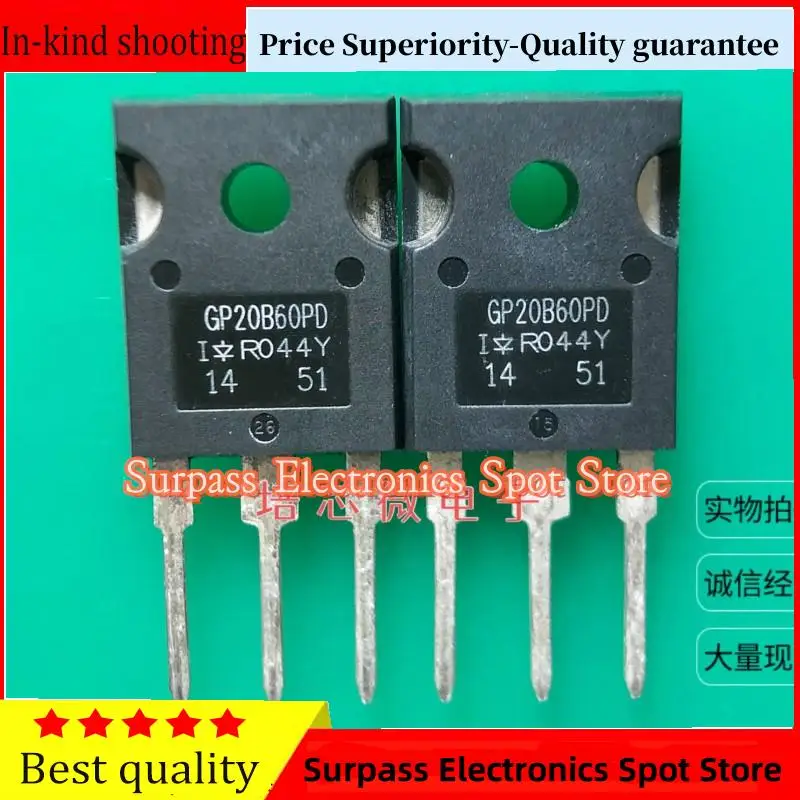 

10PCS-100PCS GP20B60PD GP20B60PD TO-247 22A/600V IGBT Price Superiority-Quality guarantee