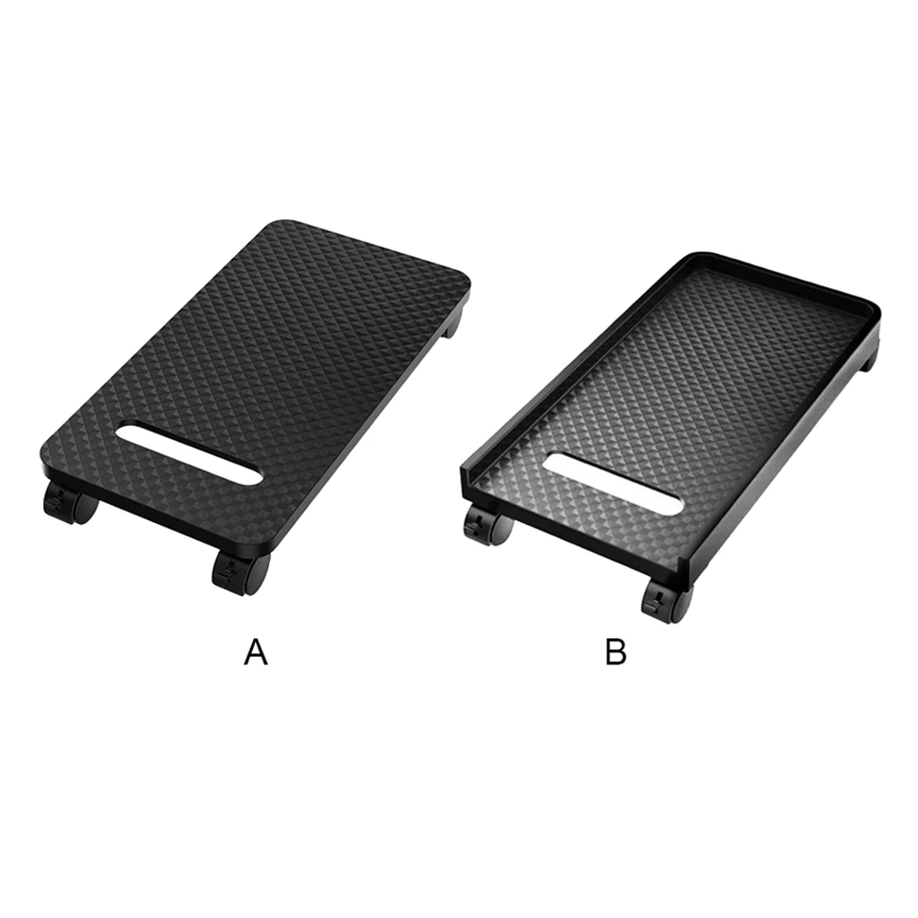 Computer Host Stand Wheel Tray Bracket Base Nonslip Holder Household