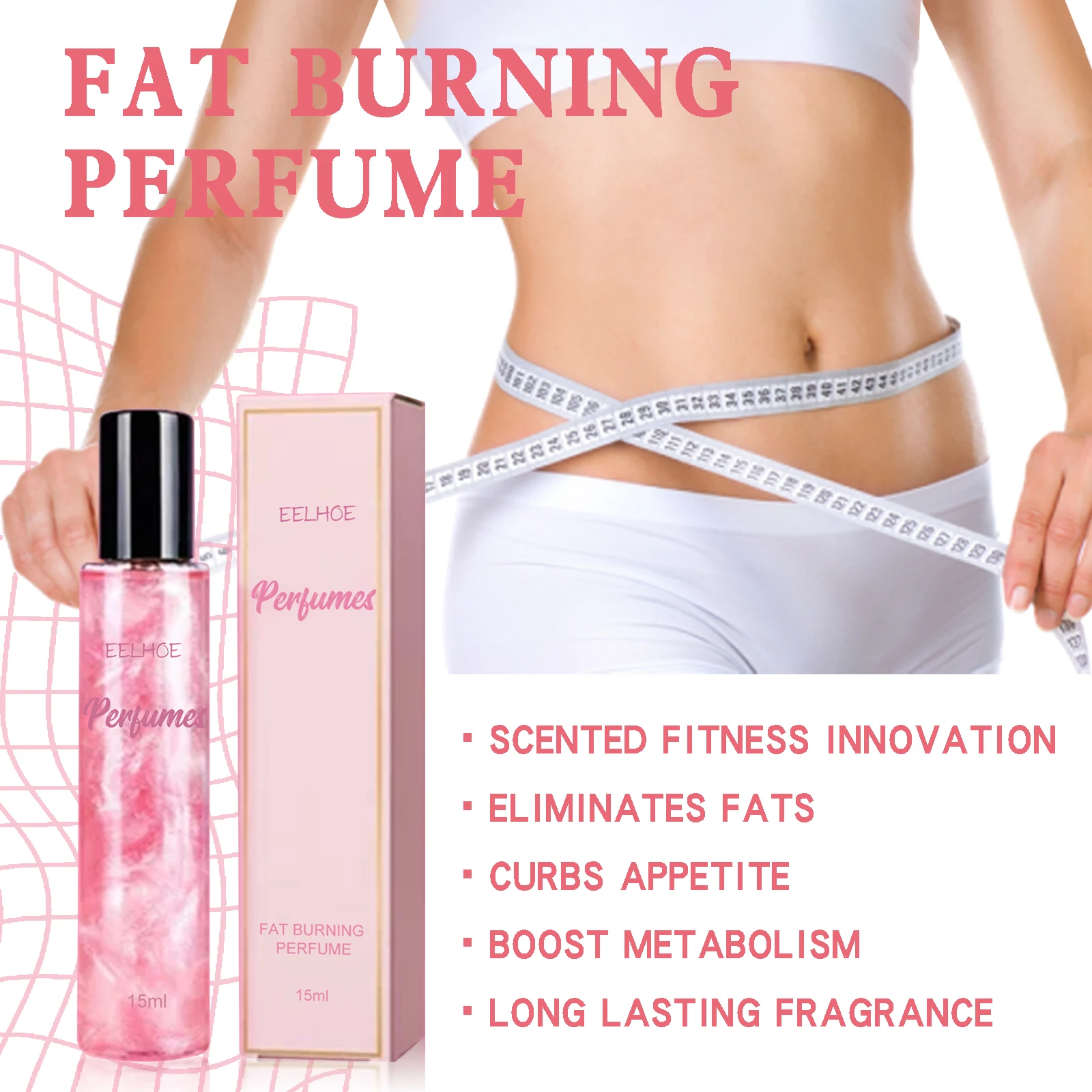 EELHOE Women's Body Shaping Perfume Fresh and Fragrant Long lasting Firming Fat Lazy and Slimming Perfume 15 ML