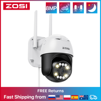 ZOSI 4K 8MP Smart Wifi PTZ Camera 5x Zoom AI Person Vehicle Pet Package Detect Wireless CCTV IP Camera Home Security Protection