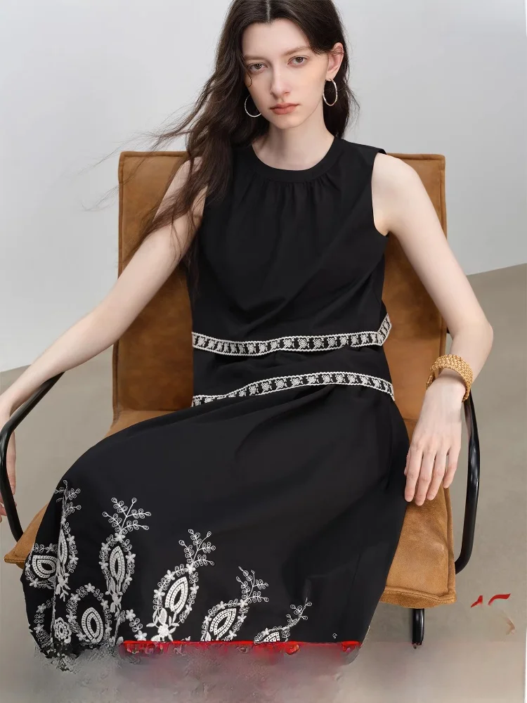 

Изысканный комплект с вышивкой и сложной отделкой: женский топ и брюки, модный повседневный наряд, сделано в Китае, круглый вырез