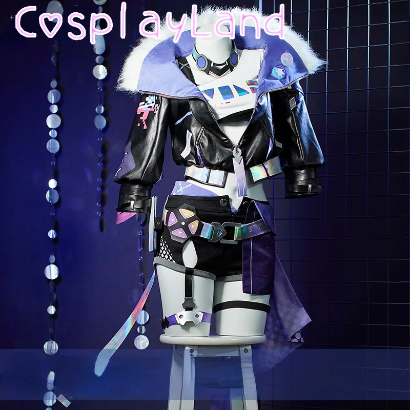 

Silver Wolf Cosplay Honkai: Star Rail Silver Wolf Cosplay Costume Disguise Star Rail Hanser Dress Halloween Costume Sexy Suit