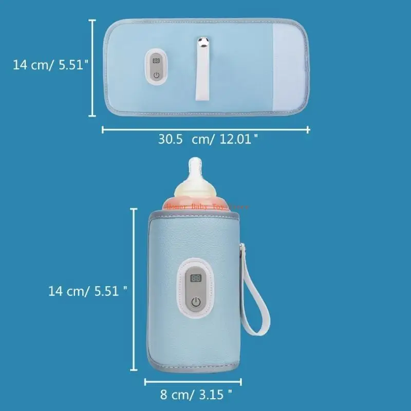 J0PF USB Butelka do izolowanej butelki do butelki Butelker Sleepe Tlee z 5-podnośnikami regulacji temperatury