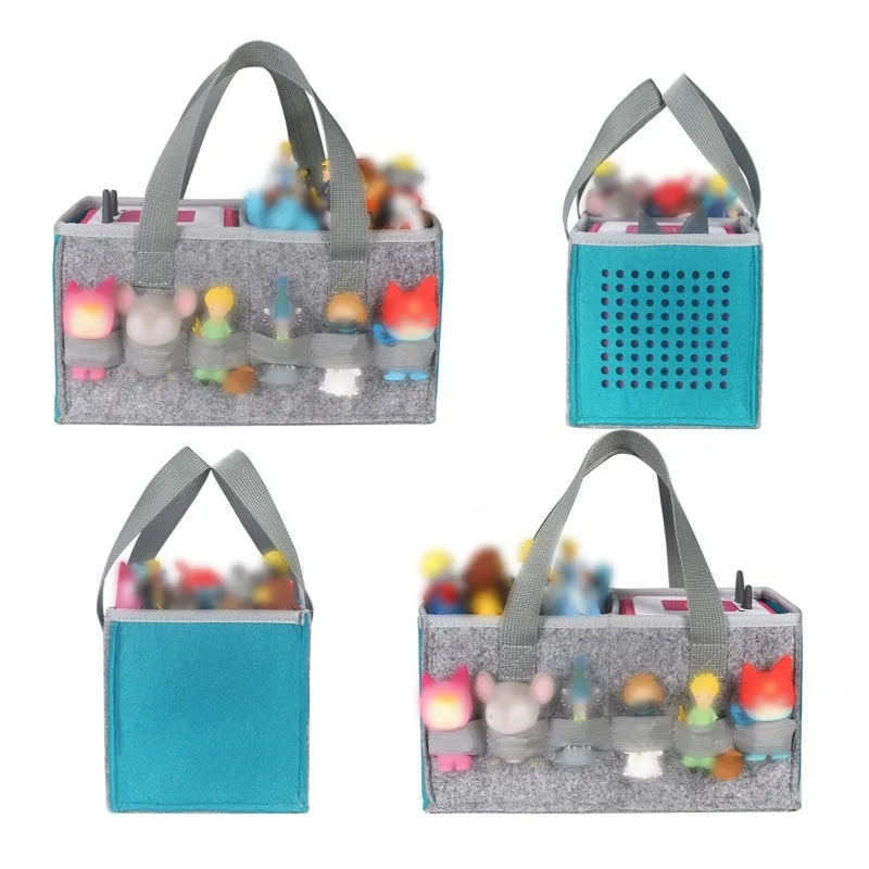 Bolsa de Transporte para el Hogar y Viajes, Bolsa de Almacenamiento de Audio con Espacio Extra, Estuche de Transporte de Fieltro Compatible con el Juego de Inicio del Reproductor Toniebox YXPJ01