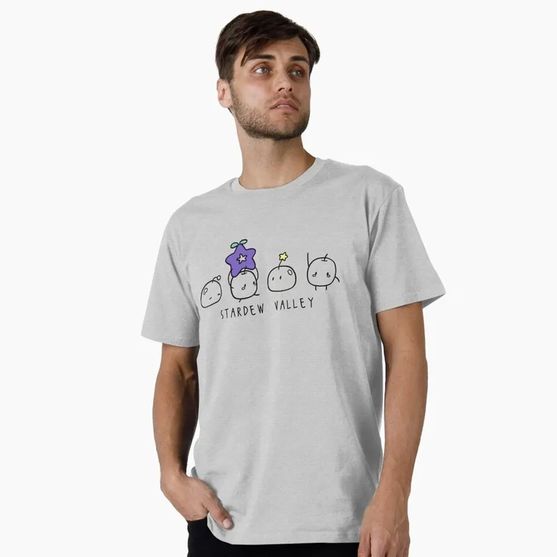 Cute Stardew Valley Videogame Gift t shirt for RPG Gamer 100% cotton Short sleeve Graphic Clothes Cartoon tee US Size S-6XL