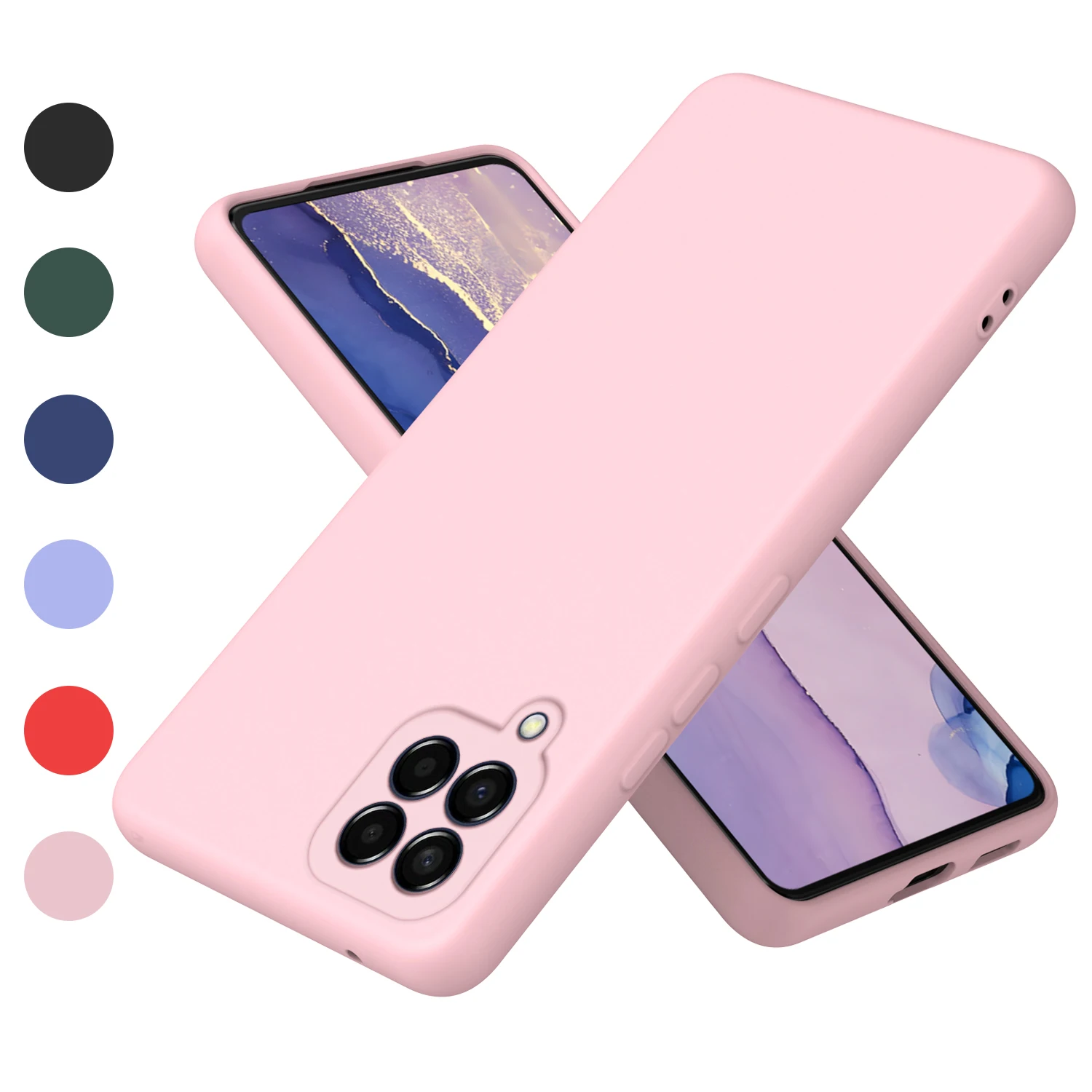 Luxus Original Telefon Fall für Samsung A12 M12 F12 Flüssigkeit Silikon Fundas Für Galaxy A12 4G 5G Kamera Schutzhülle fall – Detail 12