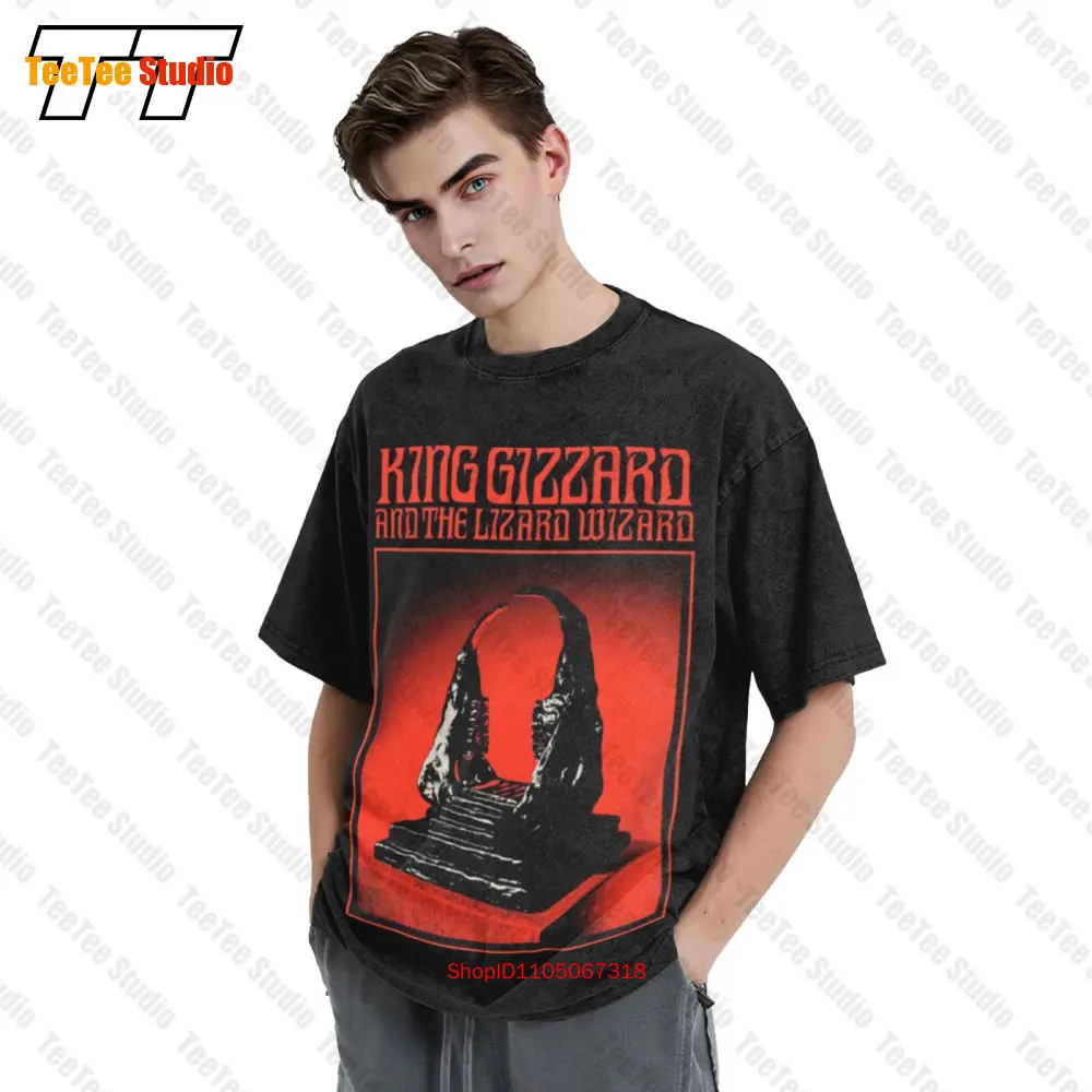 تي شيرت King Gizzard And The Lizard Wizard World Tour 2019 الكلاسيكي كبير الحجم JQNC #3