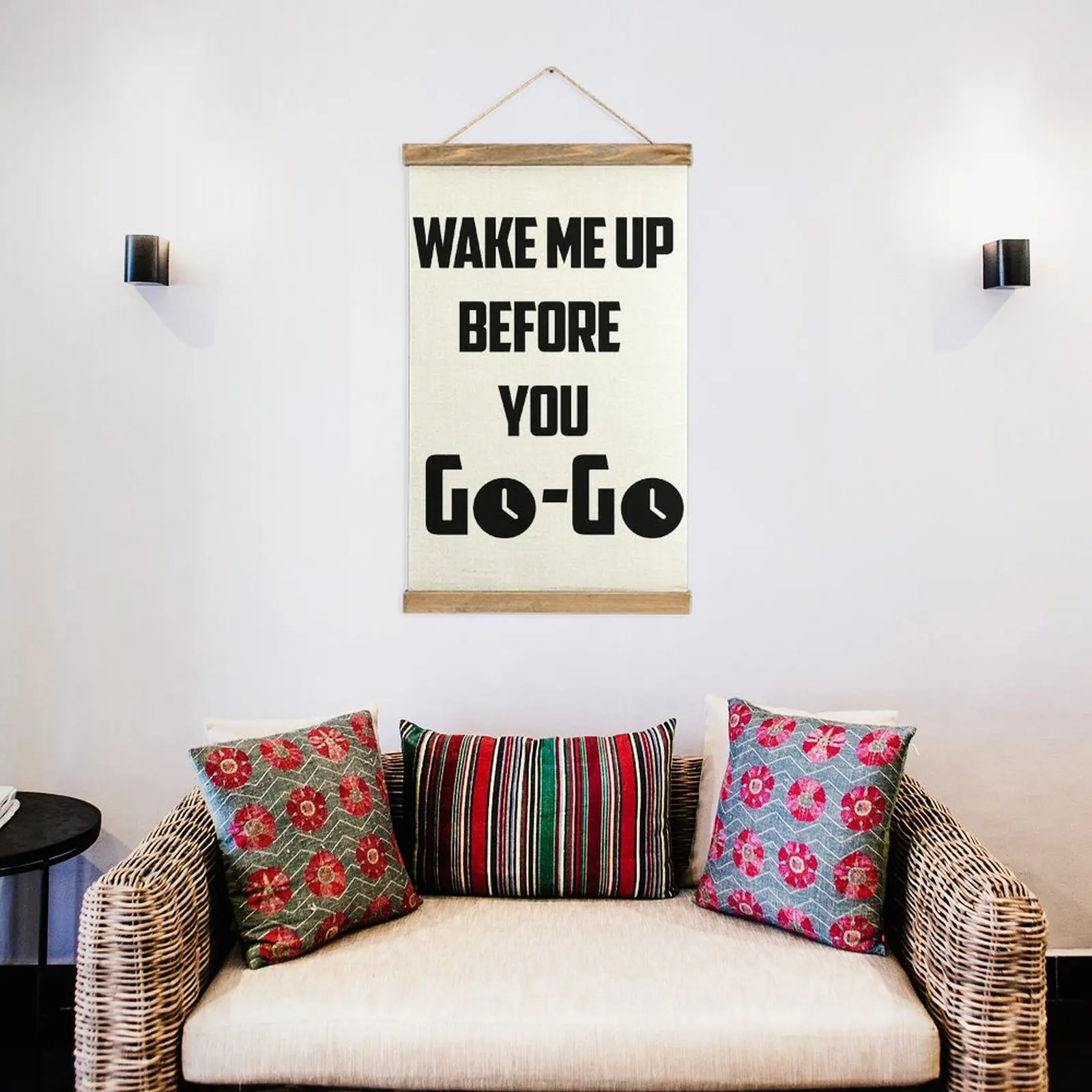 صورة كلاسيكية معلقة على القماش لتزيين حائط البار ، لوحة جدارية ، أسلوب مهووس مضحك ، أيقظني قبل الذهاب ، تخفيضات كبيرة