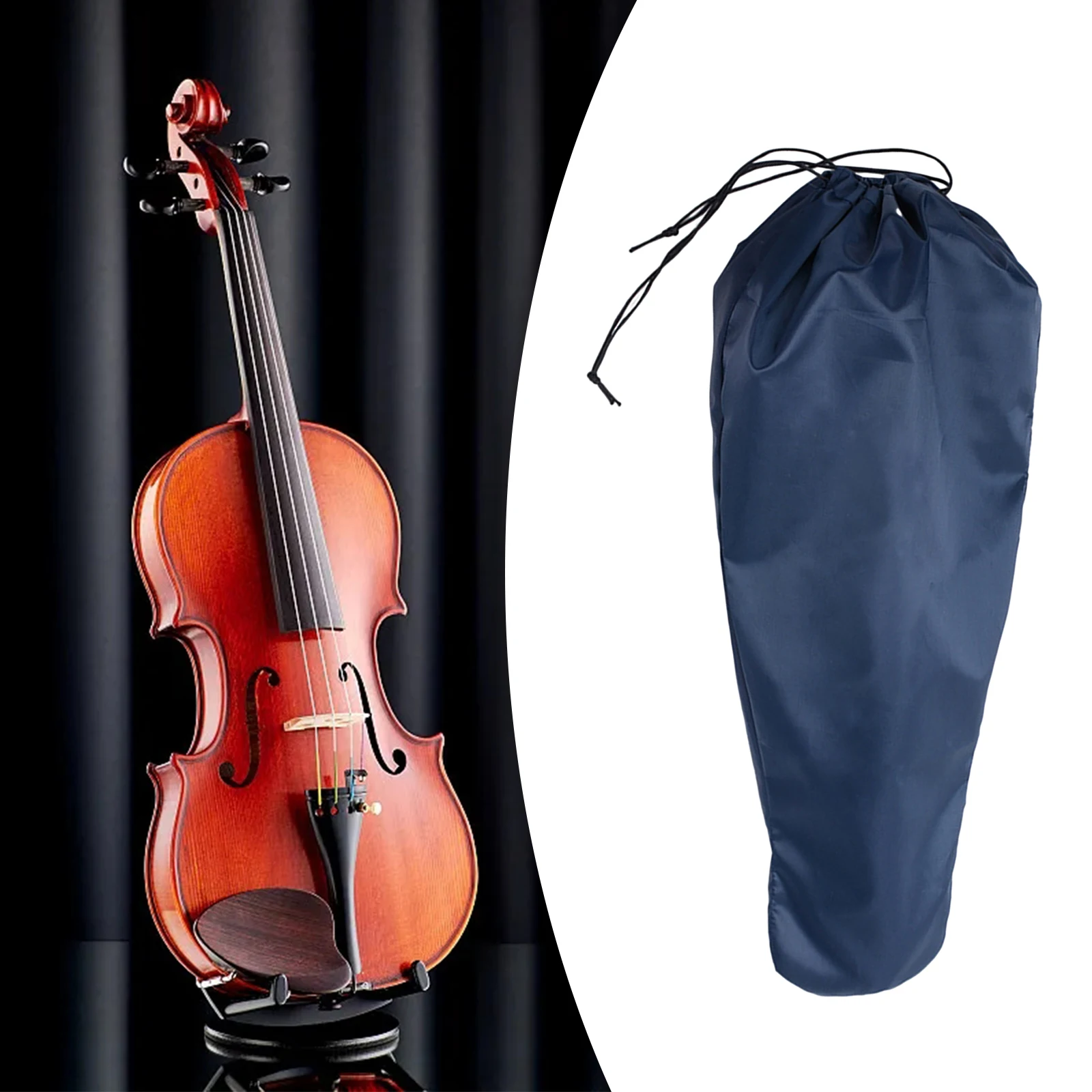 Violin Cover Violin Case Violin Protective Cover Protector Washable Portable Silk Fabric Violin Bag Violin Dust Cover