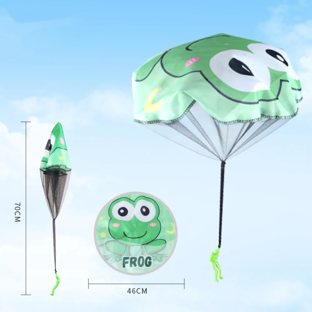 Camouflage Hand Throwing Parachute Cartoon Animal Panda Flying Parachute Mini Soldier Frog Fly Parachute Sport Kids