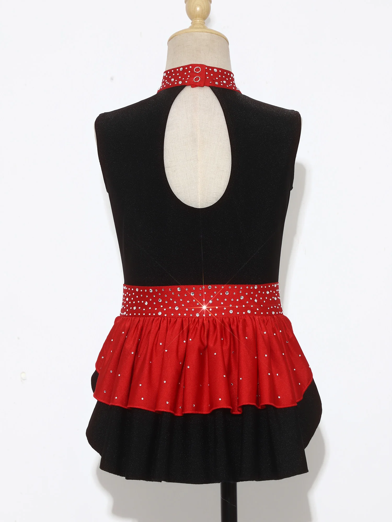 

Girls Racer Circus Clown Overlay Jumpsuit Sparkle Ballet Dance Leotard Dress Gymnastics Modern Dance Outfits Performance Costume