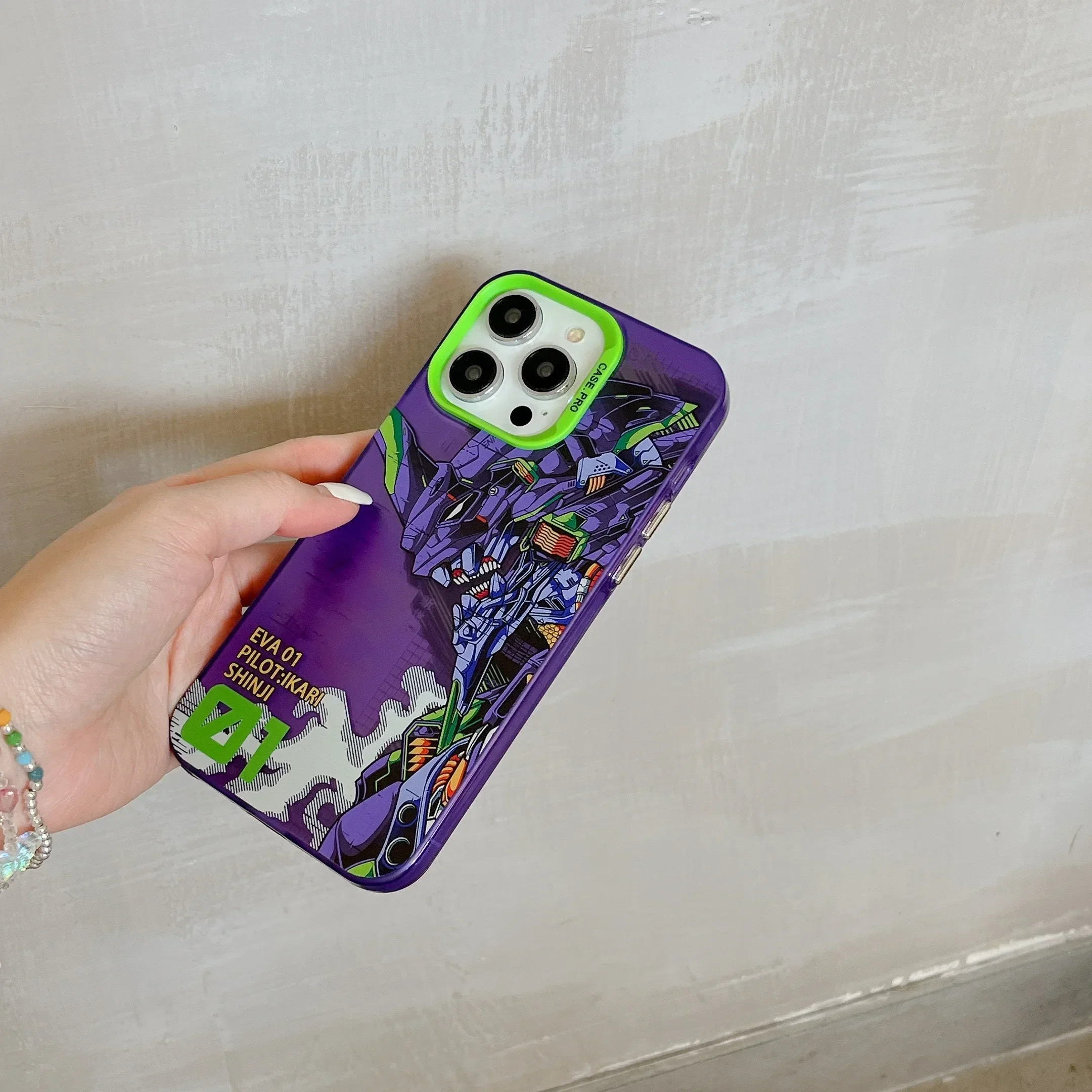 Cartoon Anime Ikari Shinji Fighter EVA-01 Phone Case For iPhone 16 15 14 13 12 11 Pro Max XR XSMAX 8 Plus Candy Matte Shockproof - náhled 4