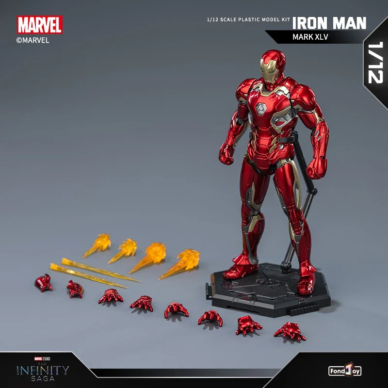 New Fondjoy Iron Man Mk45 Assembled Model Action Figure 1/12 Iron Man Model Collectible Model PVC Model Toys Boys Birthday Gifts