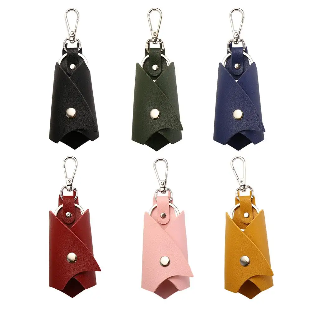 Cover Interior Accessories Mini Card Bag Key Storage Case Car Key Organizer Men's Key Holder Remote Key  Pouch Leather Keychain
