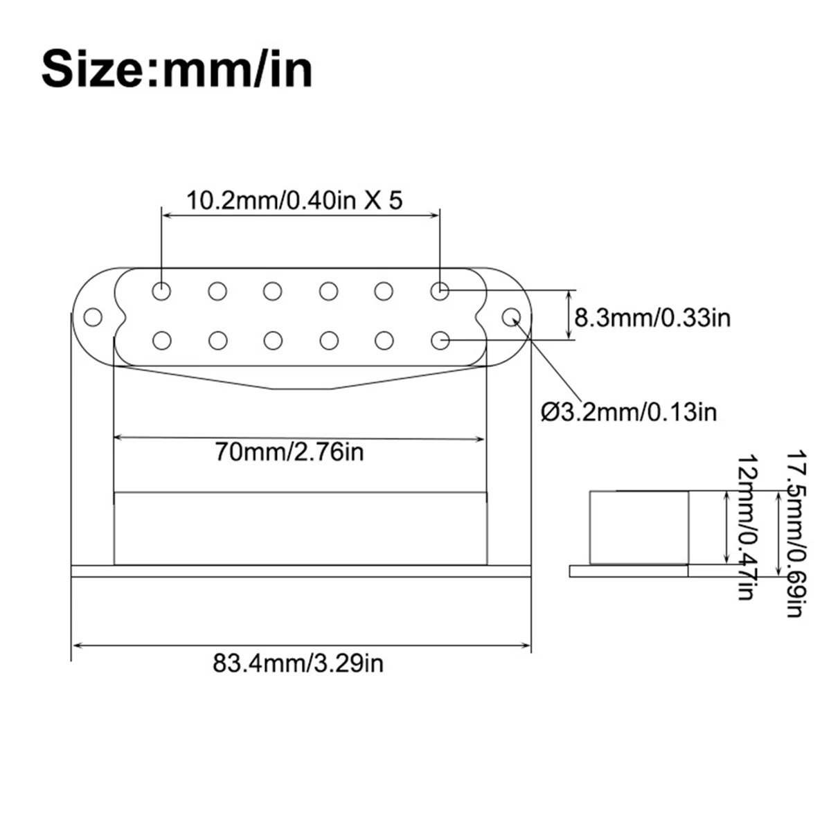 Micro guitare simple à double bobine, faible bruit, haut rendement, jaune JAS