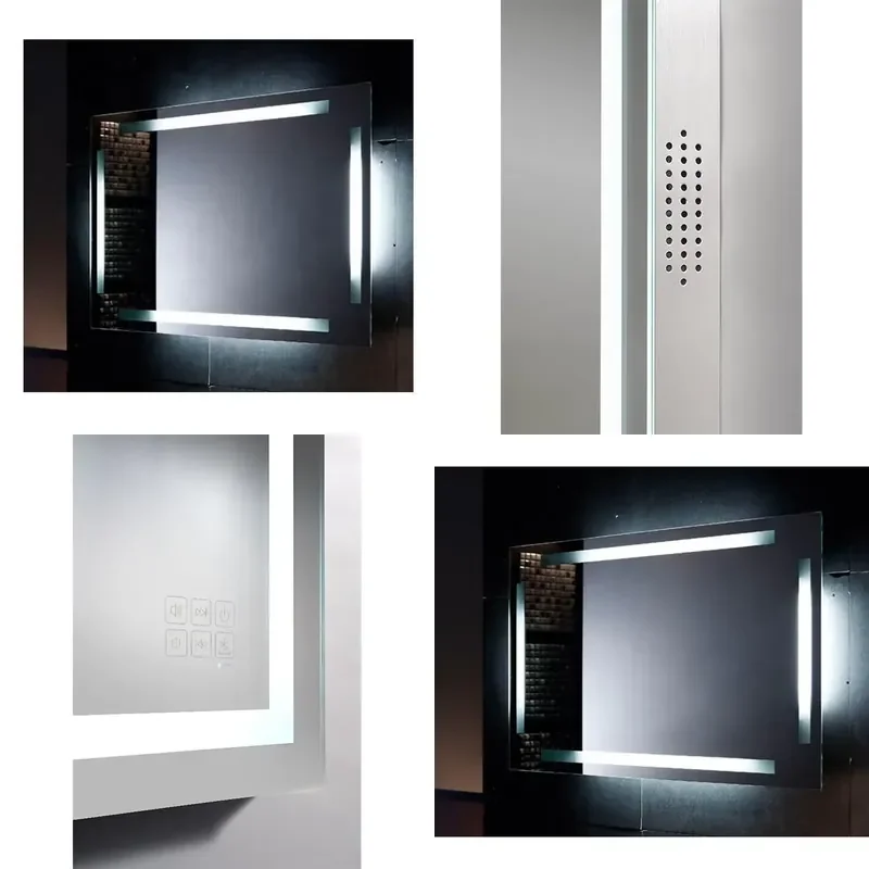 for Smart LED Bathroom Mirror with Touch Sensor Light Speaker Intelligent Anti  Vanity Mirror  Modern Home Decor